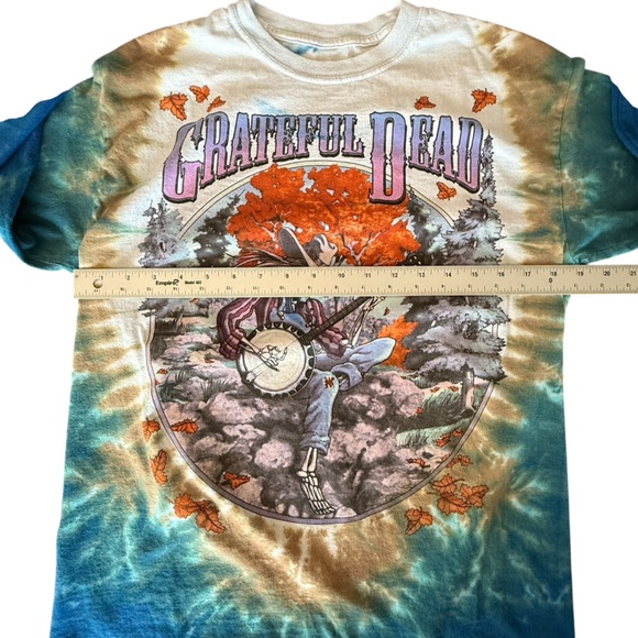 Grateful Dead Liquid Blue Tie Dye Vintage Concert Tour Shirt Size M - Picture 8 of 10